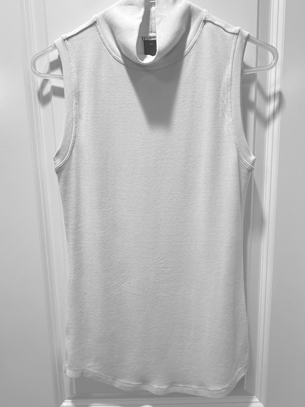 Kit and Ace White Sleeveless Turtleneck Tank